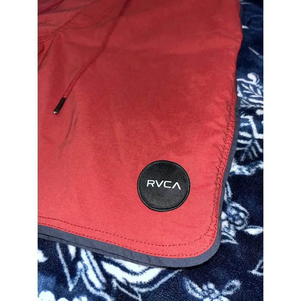 RVCA Men's Board Shorts Size 30 Color Red & Navy